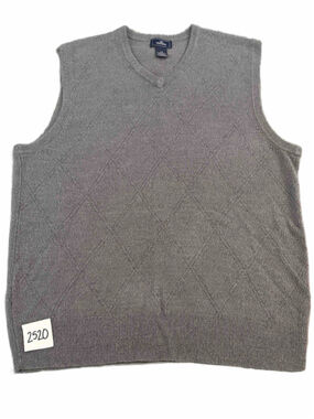Men's Dockers V-Neck Sweater Vest Grey Size L